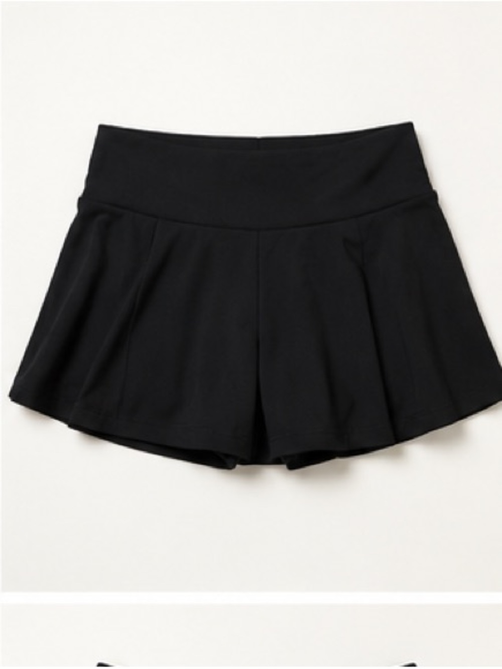 Black Athletic Skort with Pleated Design - Women